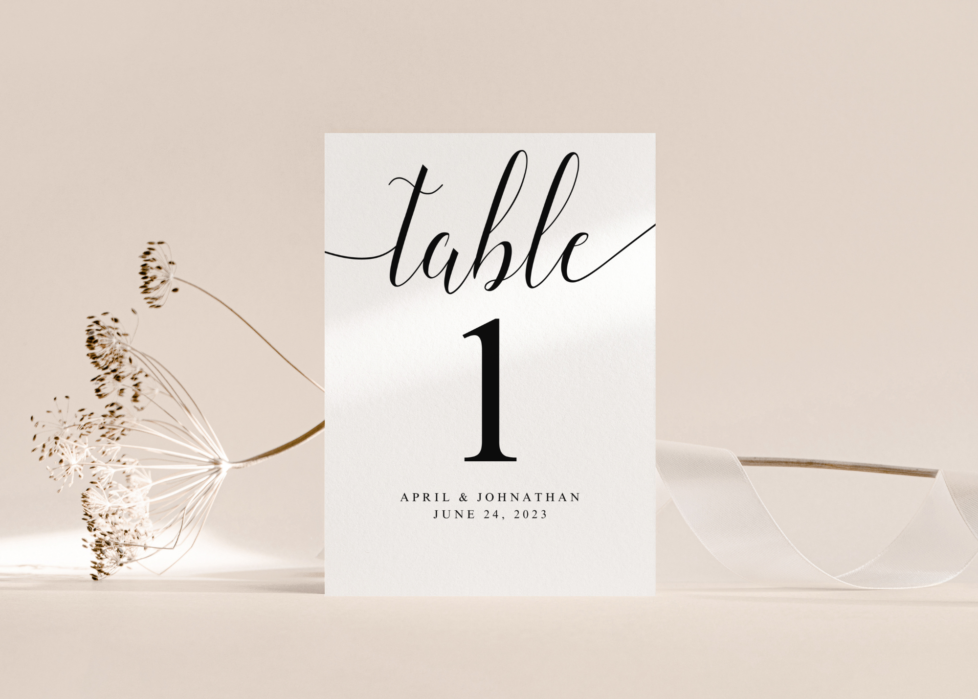 Table Number Sample